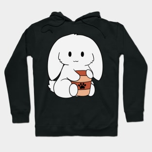 White Bunny Coffee Hoodie